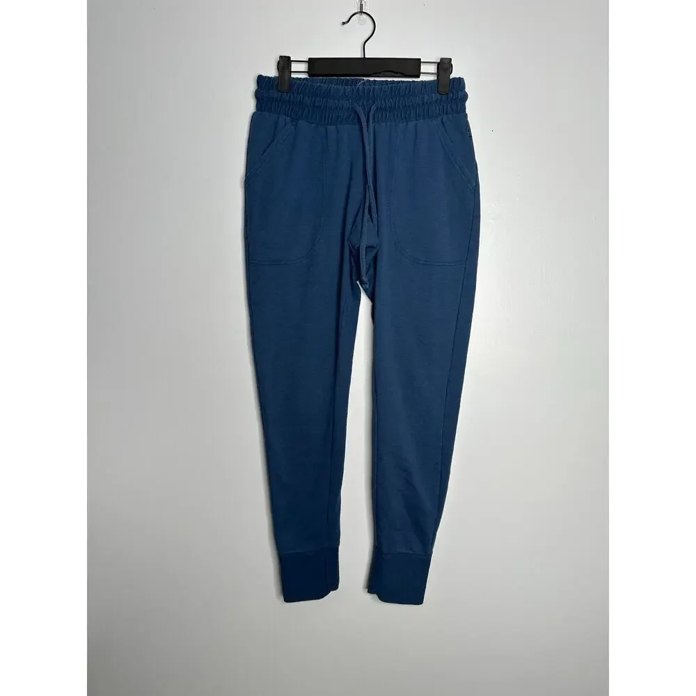 FP Movement‎ Work It Out Joggers Women Small Blue EUC High Rise Tapered Sweats